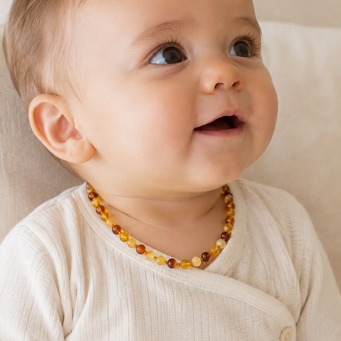 Collier Flavien - ambre mix