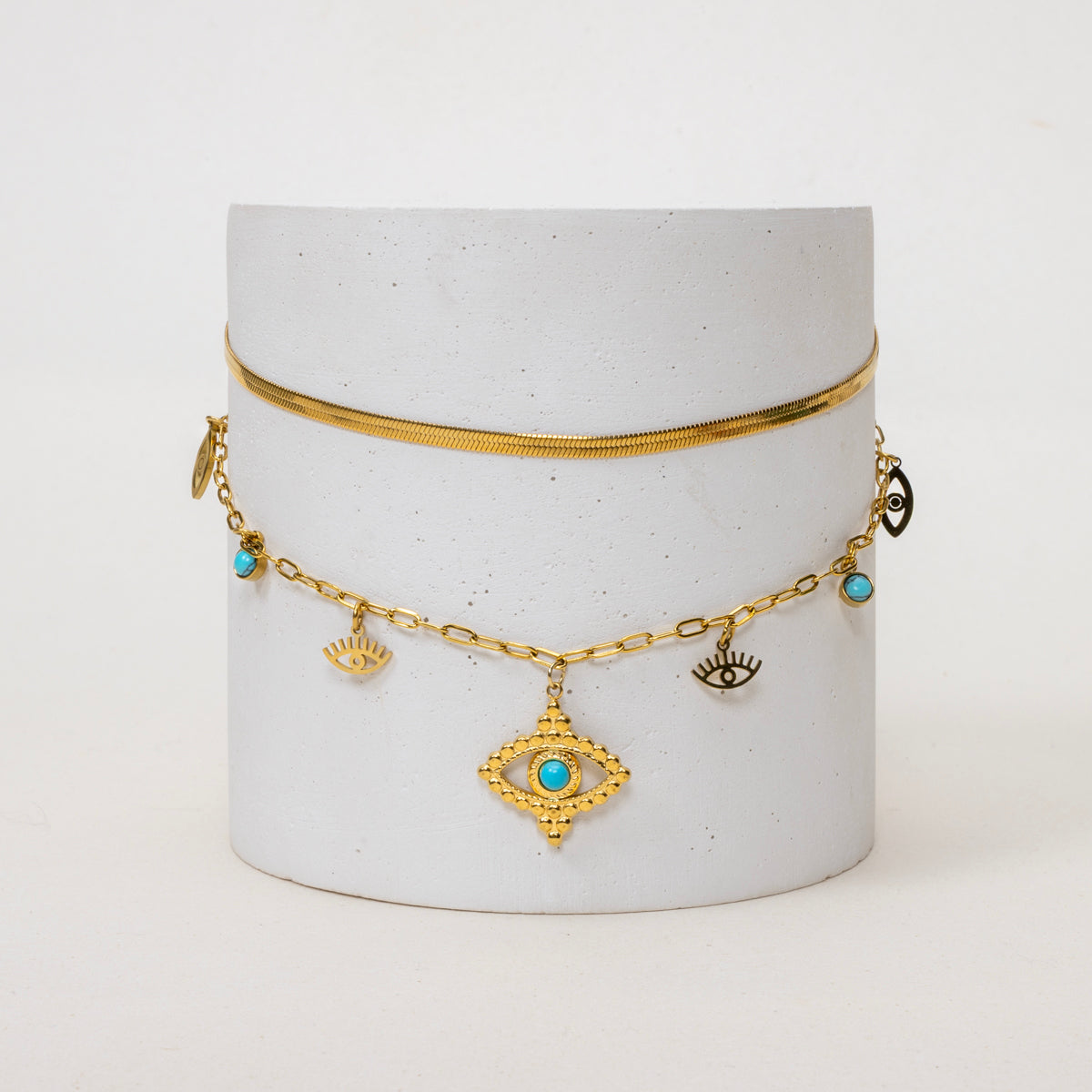 Pendentif Maëva - Turquoise stabilisée