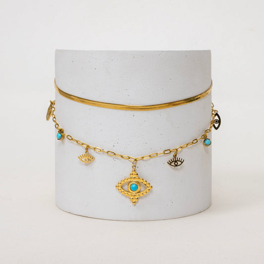 Pendentif Maëva - Turquoise stabilisée