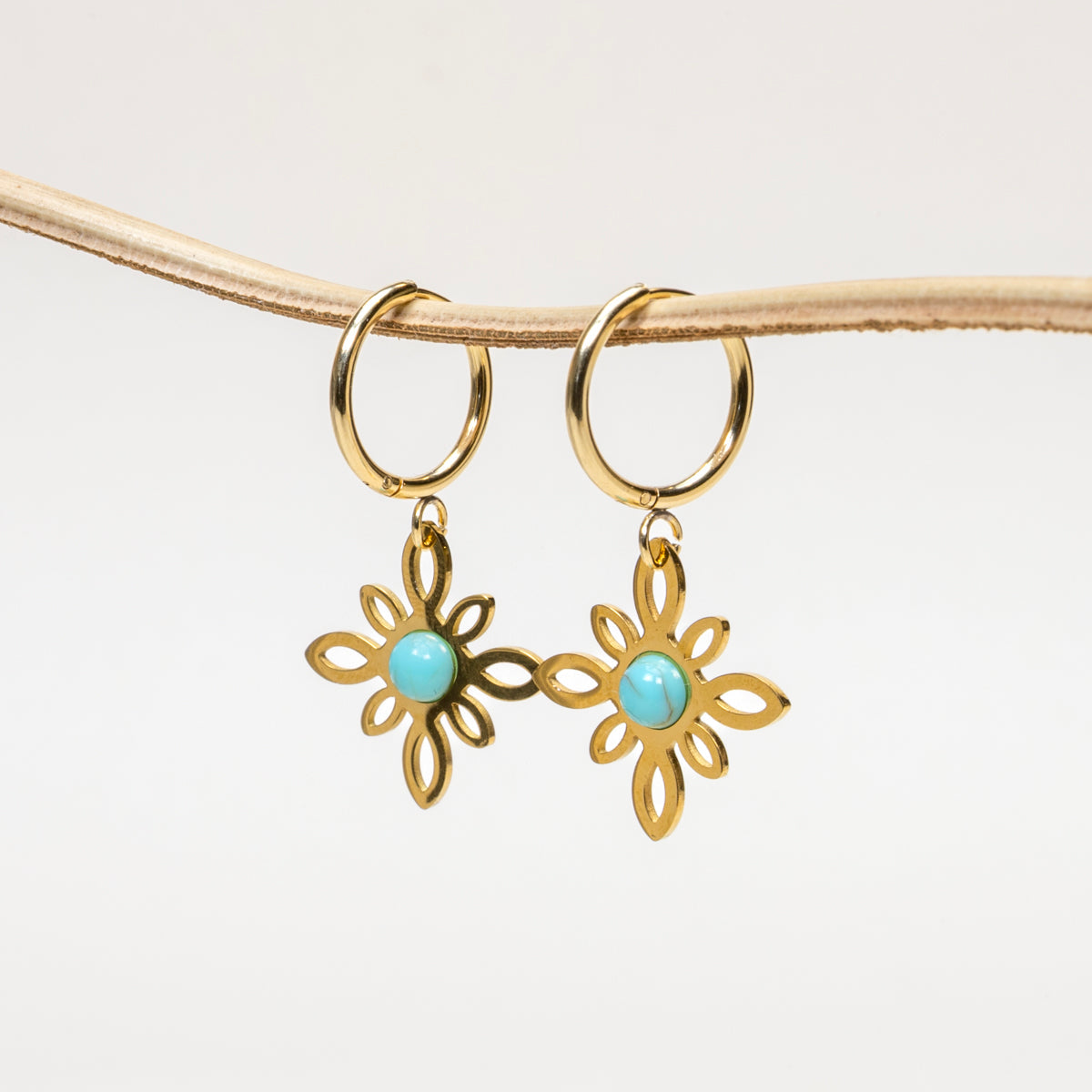 Boucles d'oreilles Grace - Turquoise stabilisée