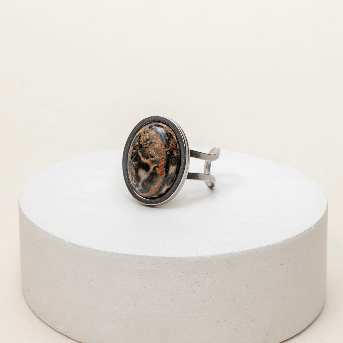Bague Aveline - Jaspe Léopard
