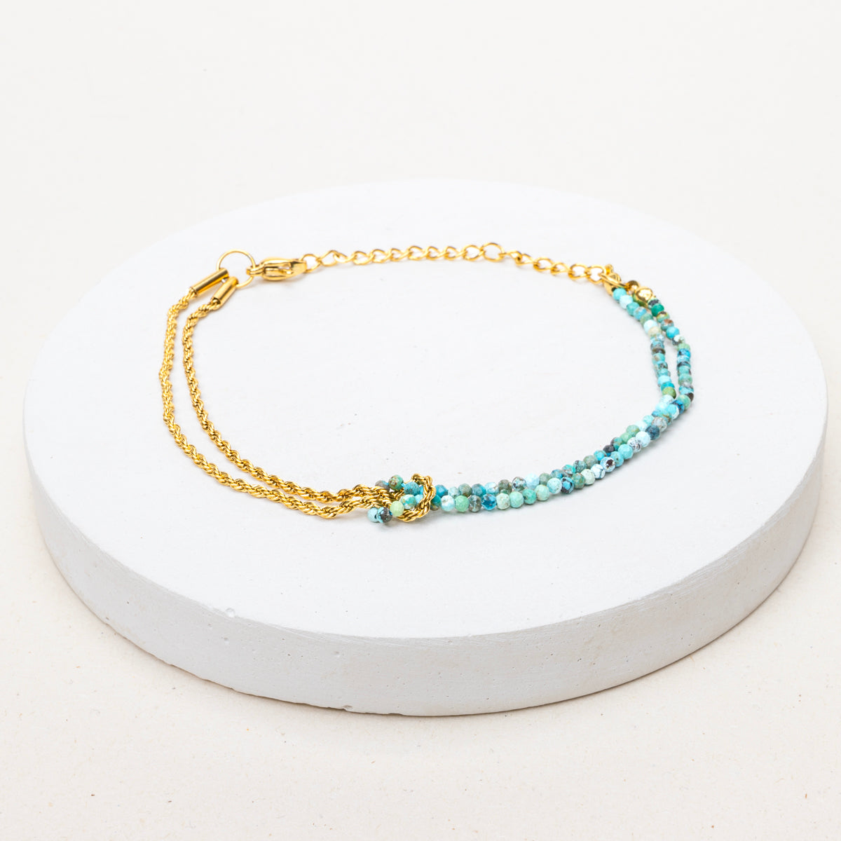 Bracelet double Moana - Turquoise stabilisée