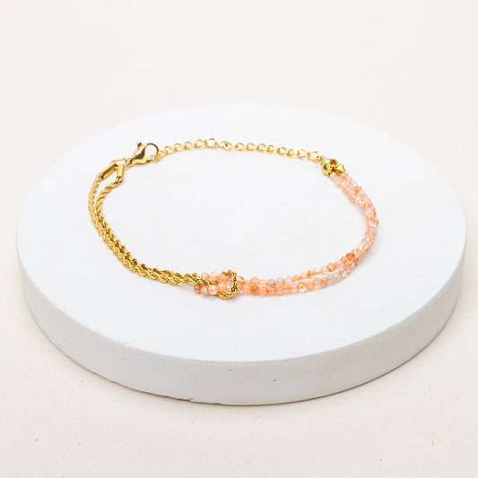Bracelet double Assia - Pierre du soleil