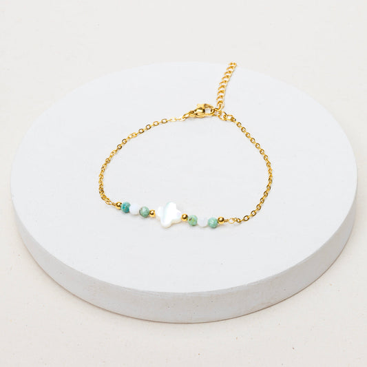 Bracelet Blondine - Nacre et Turquoise