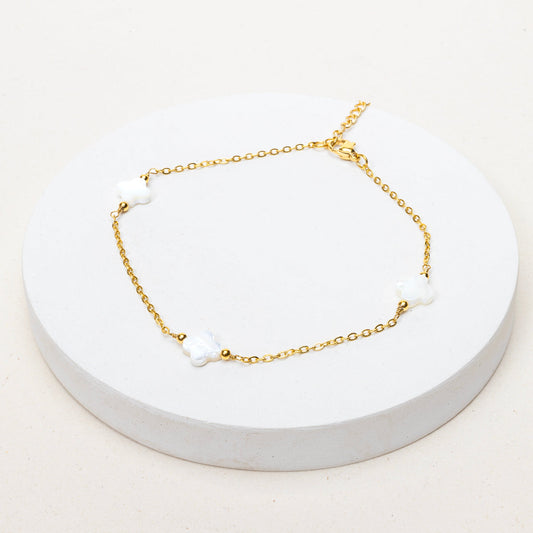 Bracelet de cheville Tahia - Nacre