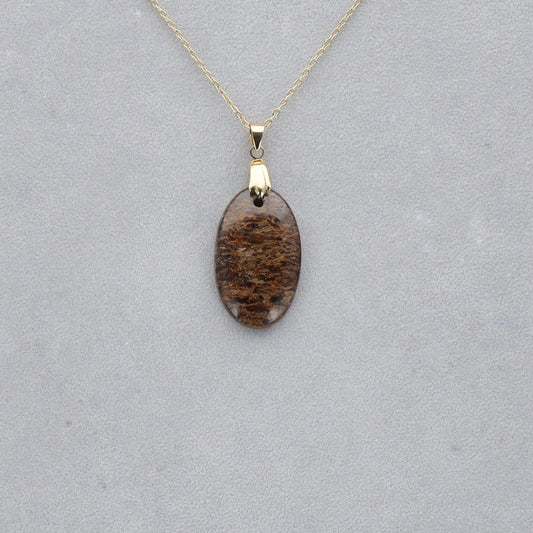 Bronzite Cabochon percé 10