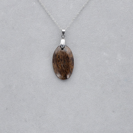 Bronzite Cabochon percé 12