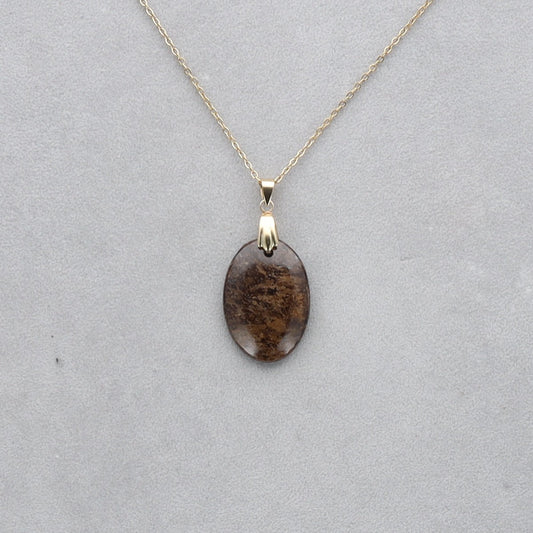 Bronzite Cabochon percé 18
