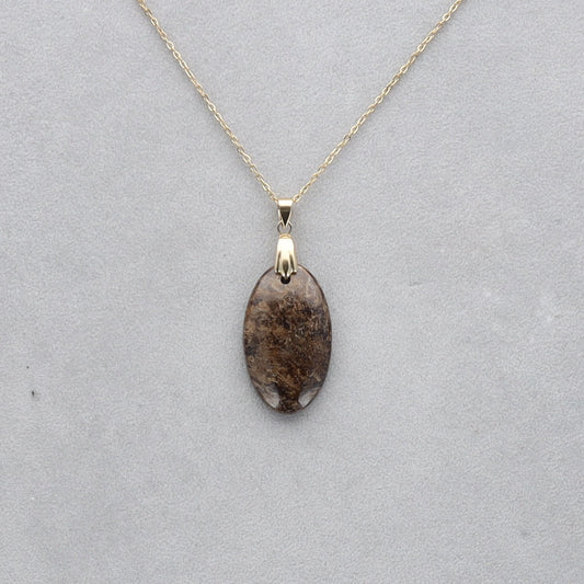 Bronzite Cabochon percé 20