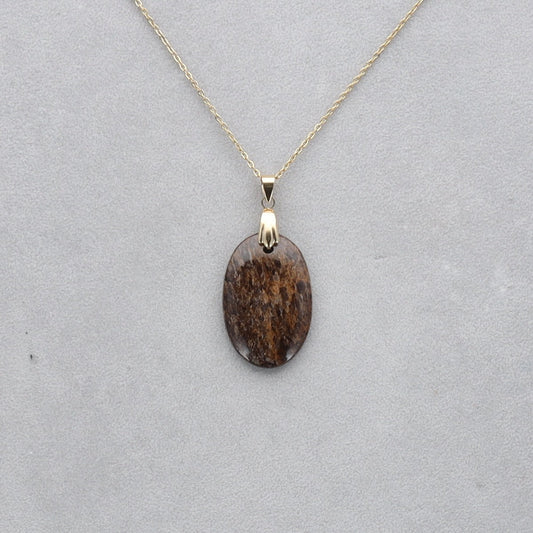 Bronzite Cabochon percé 21