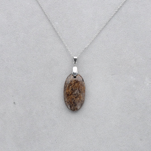 Bronzite Cabochon percé 27