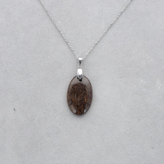 Bronzite Cabochon percé 30