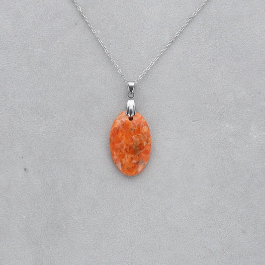 Calcite Orchidée Cabochon percé 17