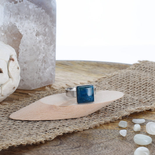 Bague Cléon - Apatite bleue (DB)