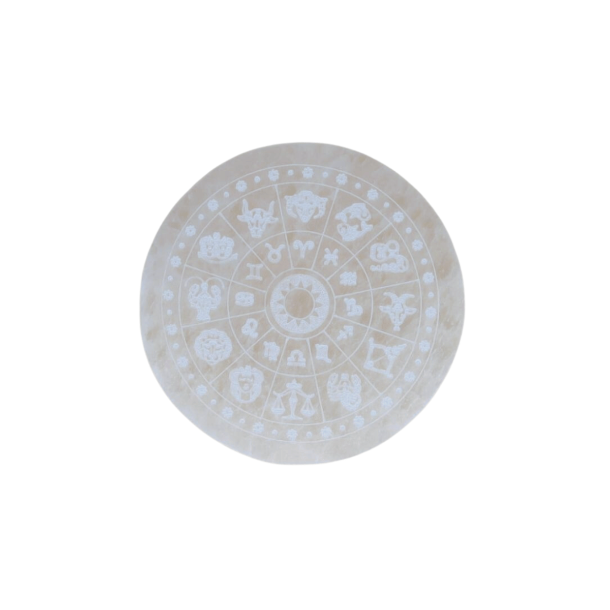 Rond Zodiaque Selenite 10cm