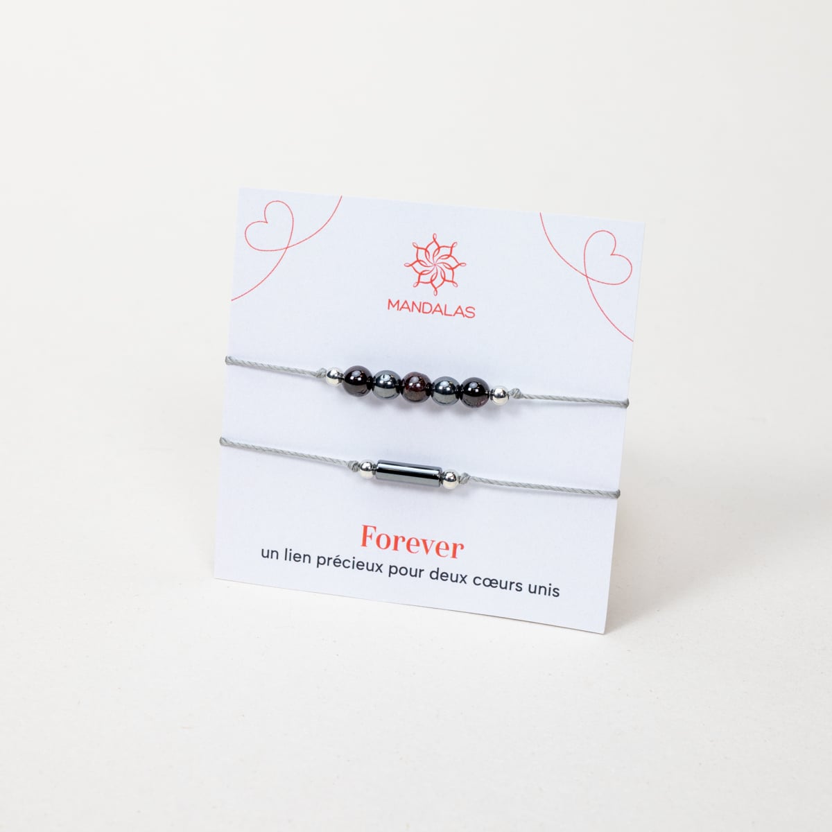Bracelet Forever - Grenat, Hématite