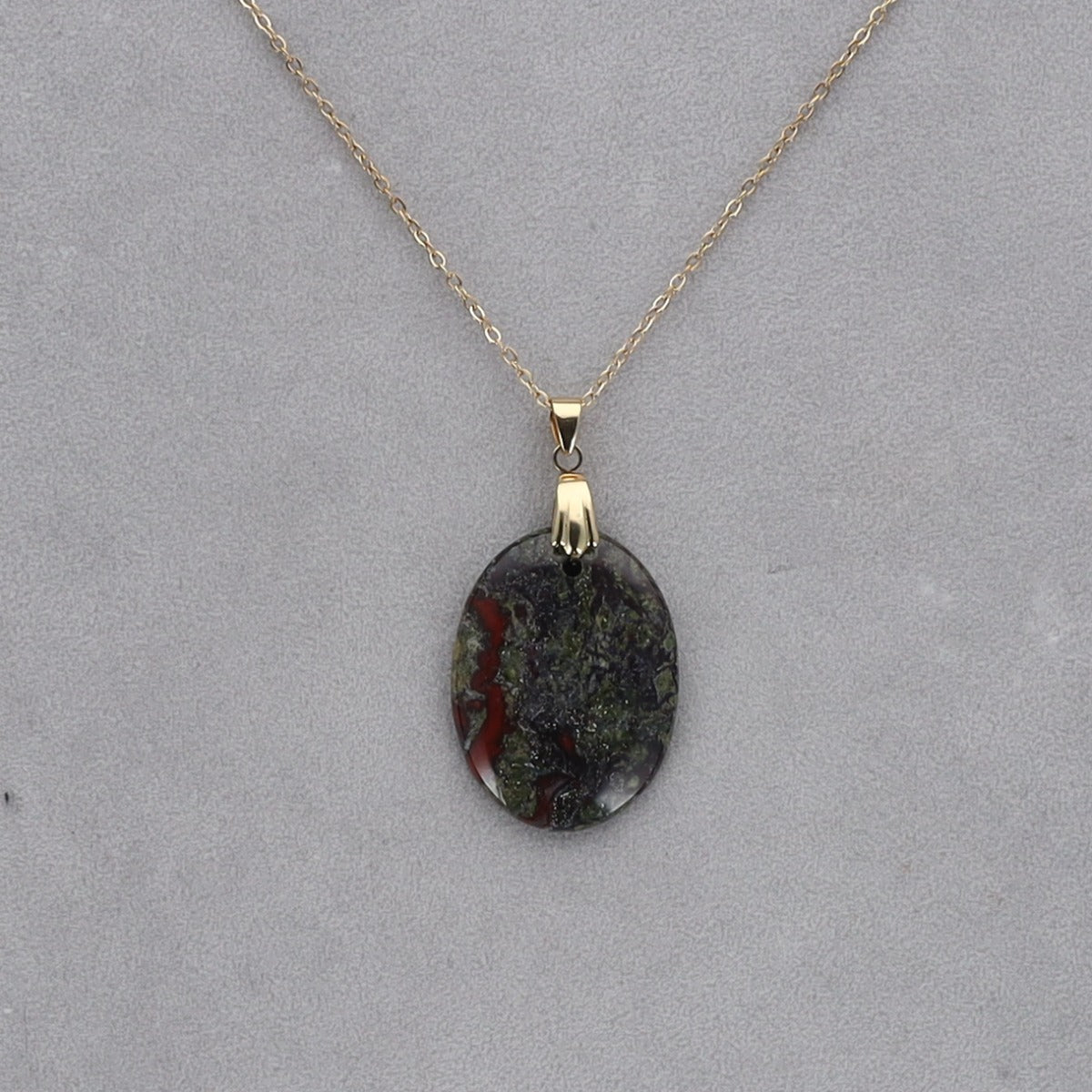 Dragon Vert Cabochon percé 34