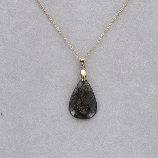 Dragon Vert Cabochon percé 35