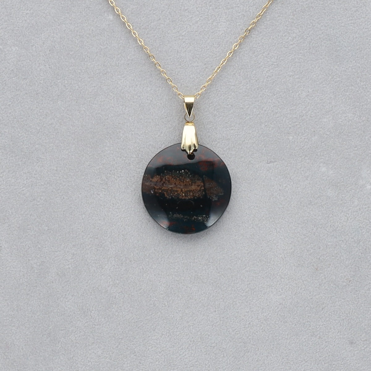 Héliotrope Cabochon percé 33