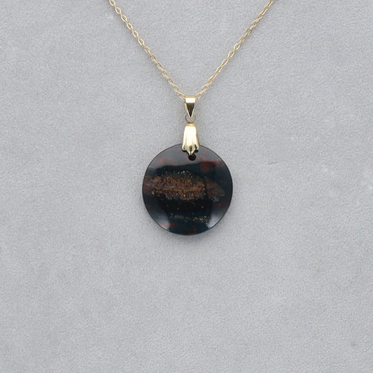 Héliotrope Cabochon percé 33