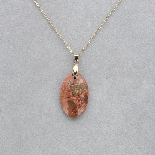 Jaspe Léopard Cabochon percé 30