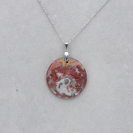 Jaspe Brechique Cabochon percé 30