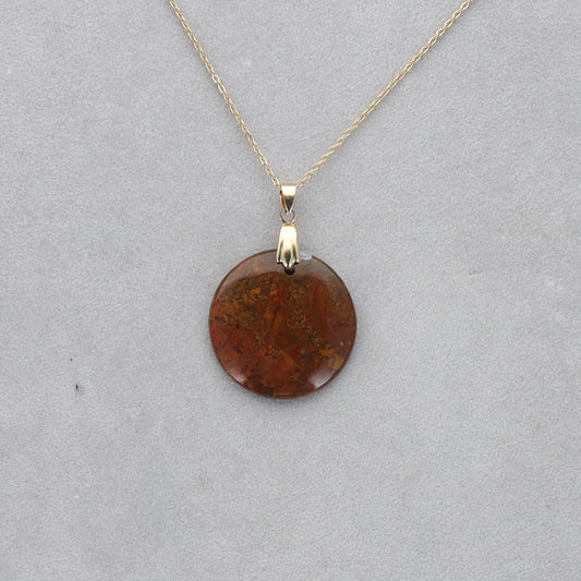 Jaspe Brechique Cabochon percé 32