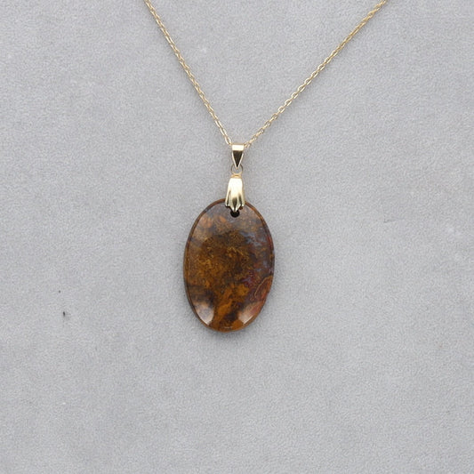 Jaspe Brechique Cabochon percé 33