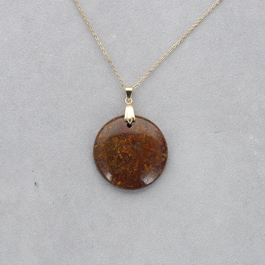 Jaspe Brechique Cabochon percé 35