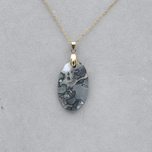 Jaspe Maligano Cabochon percé 27