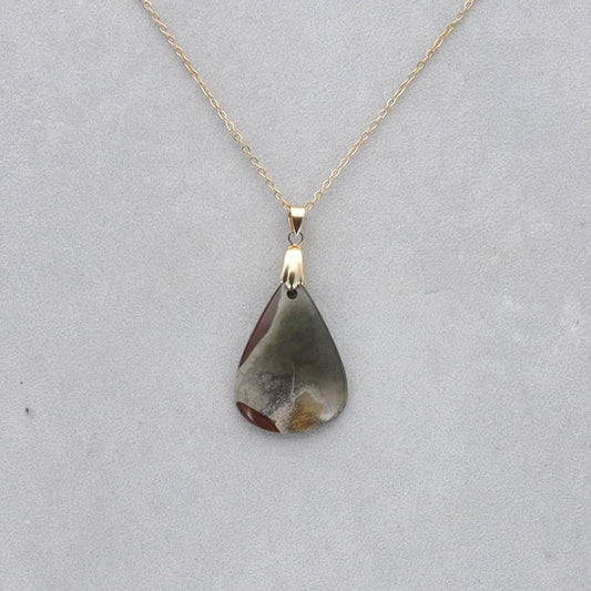 Jaspe Polychrome Cabochon percé 31