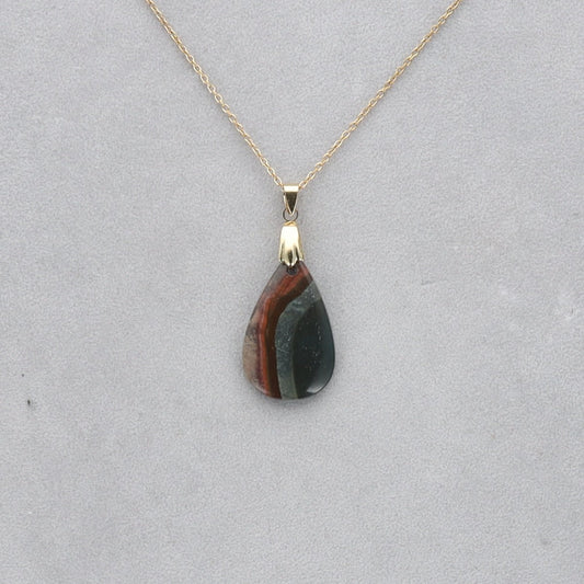 Jaspe Polychrome Cabochon percé 38
