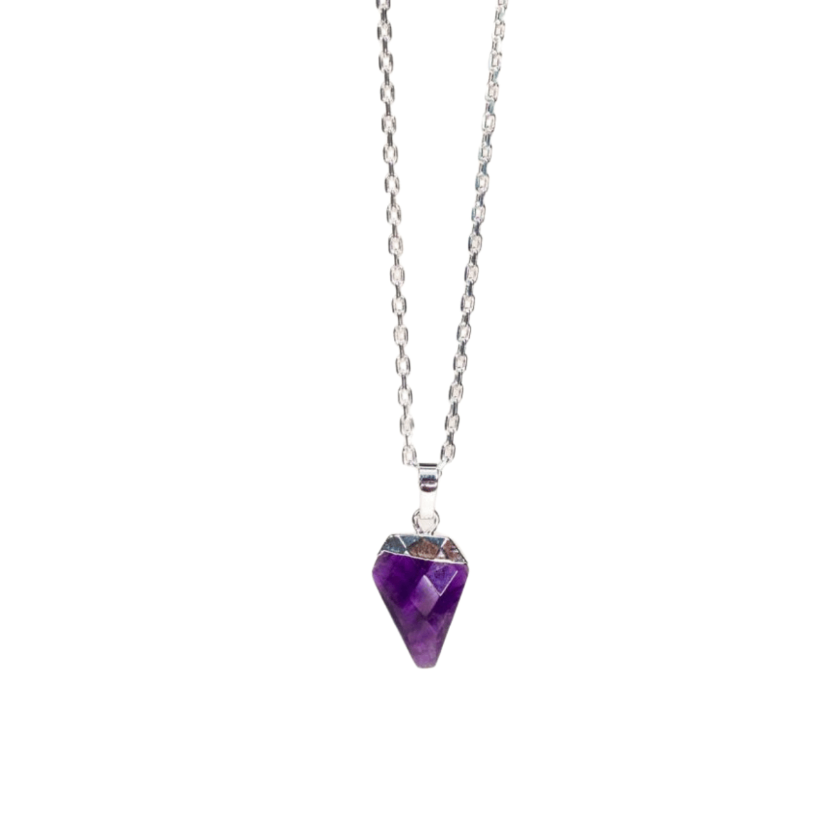 Pendentif pointe Kimia Argentée - Améthyste