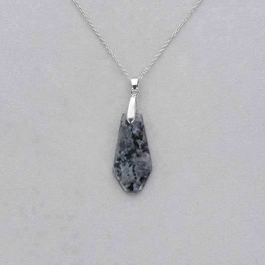 Larvikite Cabochon percé 14