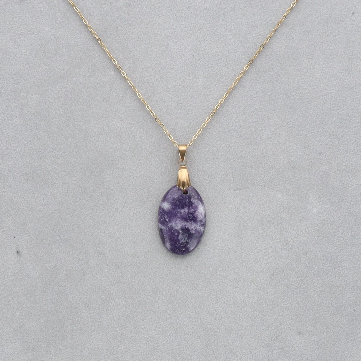Lépidolite Cabochon percé 60