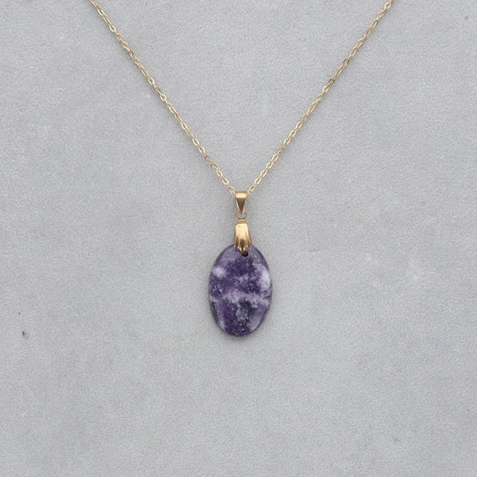 Lépidolite Cabochon percé 60