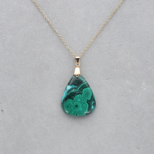 Malachite Chrysocolle percé 16
