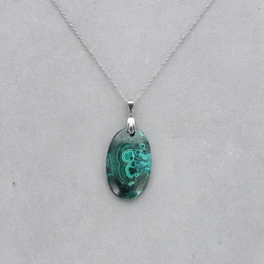 Malachite Chrysocolle percé 21
