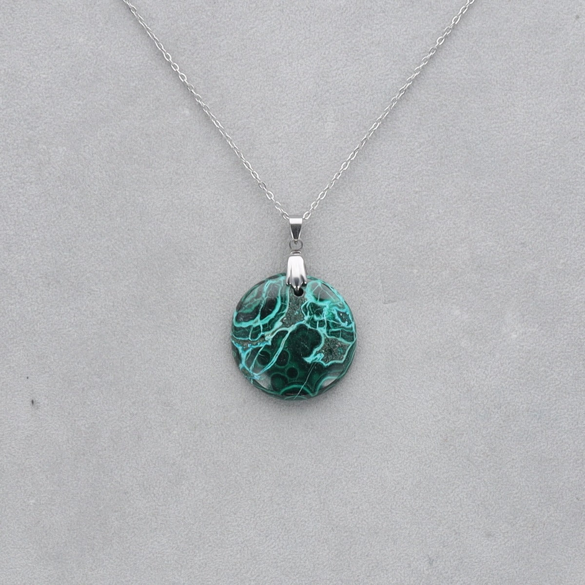 Malachite Chrysocolle percé 25