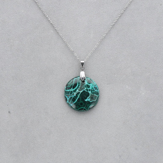 Malachite Chrysocolle percé 25