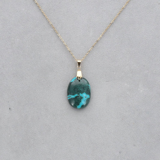 Malachite Chrysocolle percé 29