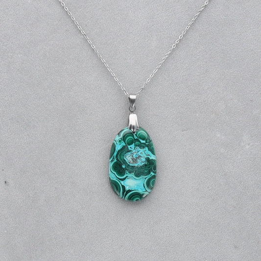 Malachite Chrysocolle percé 4