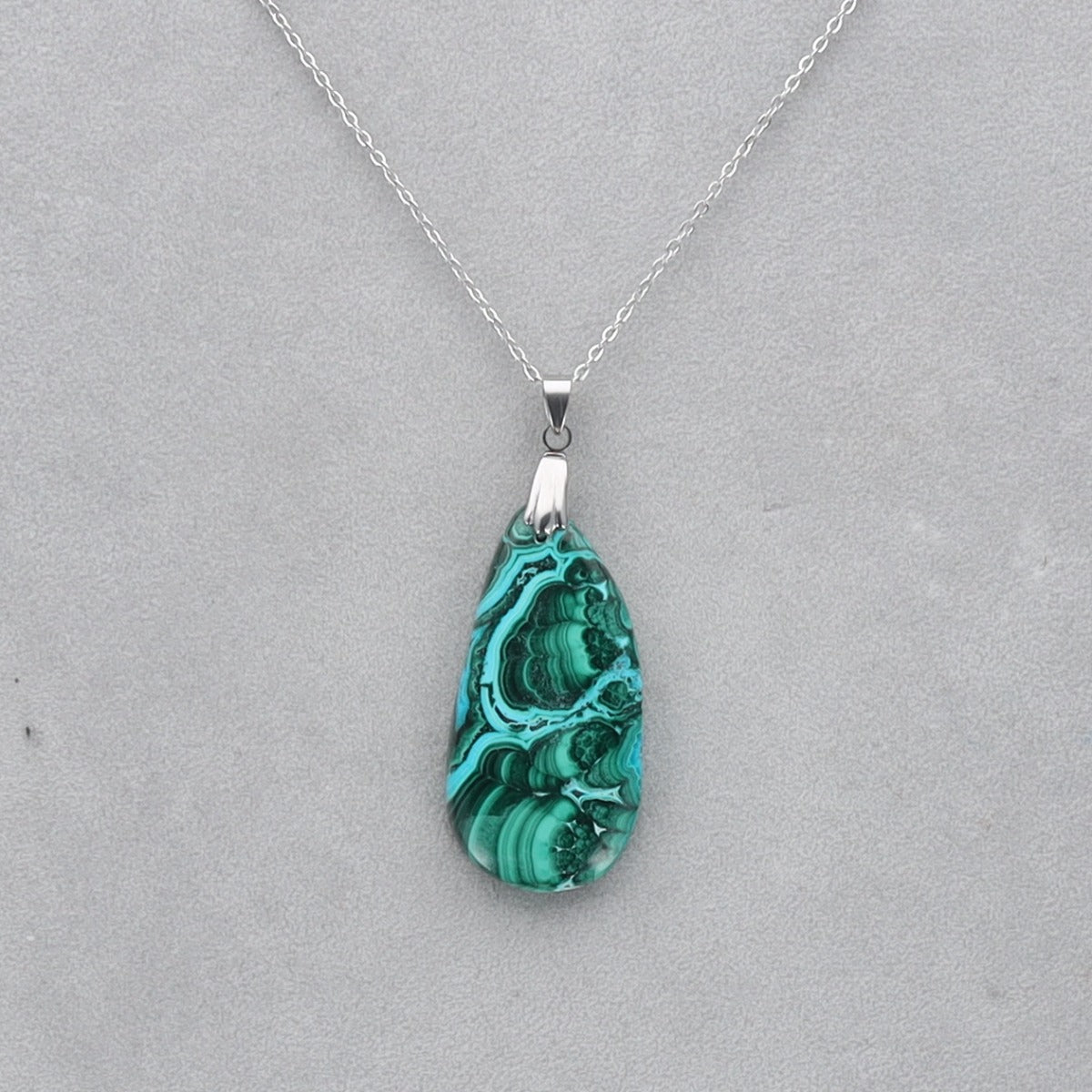Malachite Chrysocolle percé 6