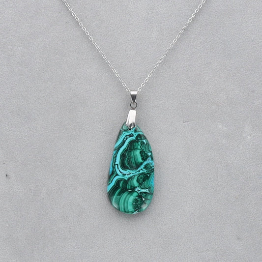 Malachite Chrysocolle percé 6