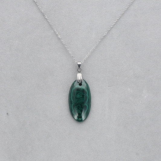 Malachite Cabochon percé 61