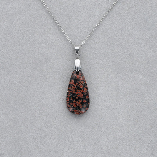 Obsidienne Acajou Cabochon percé 2