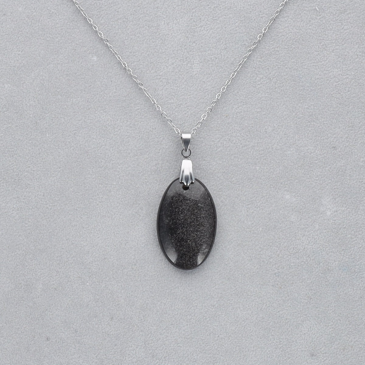 Obsidienne Argentée Cabochon percé 28
