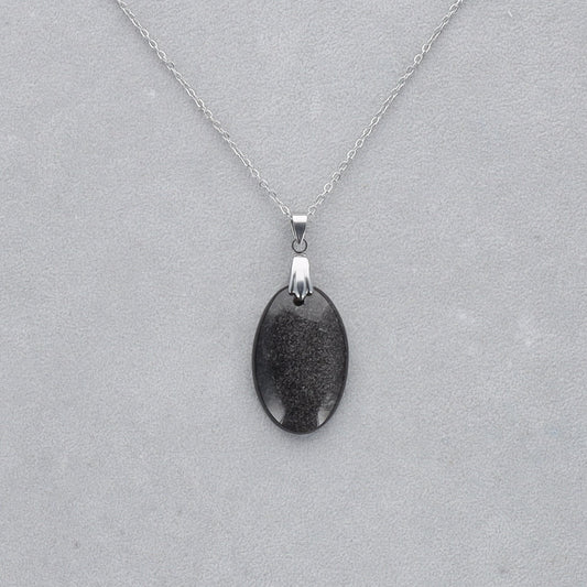 Obsidienne Argentée Cabochon percé 28
