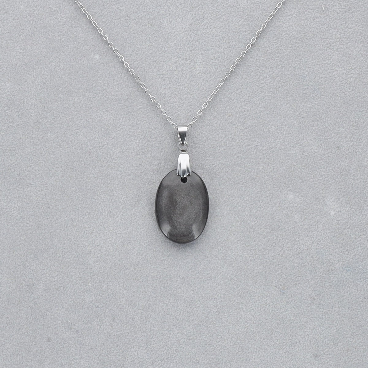 Obsidienne Argentée Cabochon percé 30