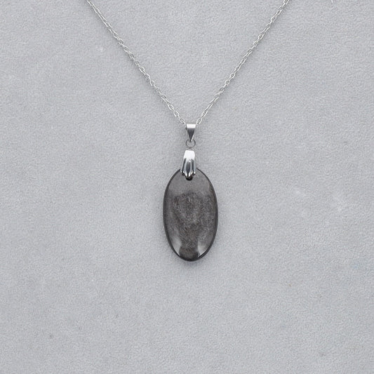 Obsidienne Argentée Cabochon percé 34